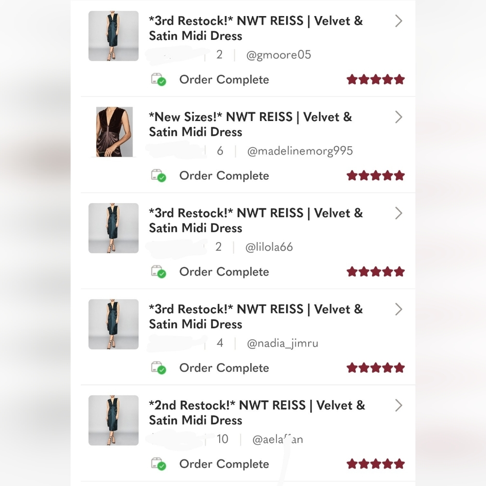 *Bestseller!* NWT REISS | Livvy Velvet & Satin Midi Dress - Picture 9 of 10